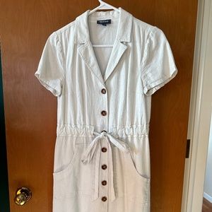 Modcloth white shirt dress size small